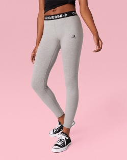 Converse Wordmark Legging Női Nadrág Szürke | PWSKUTJ-HU